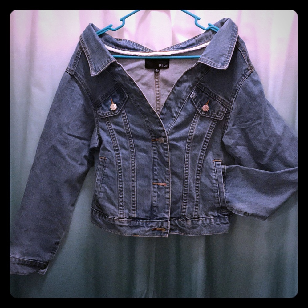 Off The Shoulder Denim Jacket.